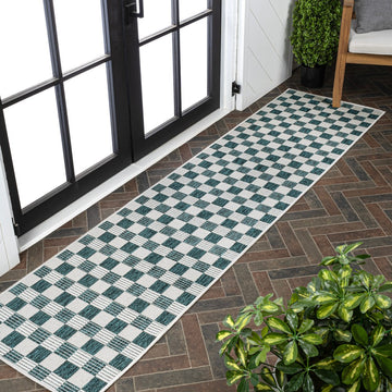 Aimee Traditional Cottage Checkerboard Indoor/Outdoor Area Rug